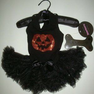 Pawpatu Dog Halloween Costume Ruffle Dress Glitter Size M
